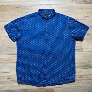 Molokai Surf‎ Co. Mens Short Sleeve Button Down Shirt Size XXL Blue Red White